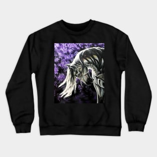 Stallion Among Wisteria Flowers Crewneck Sweatshirt